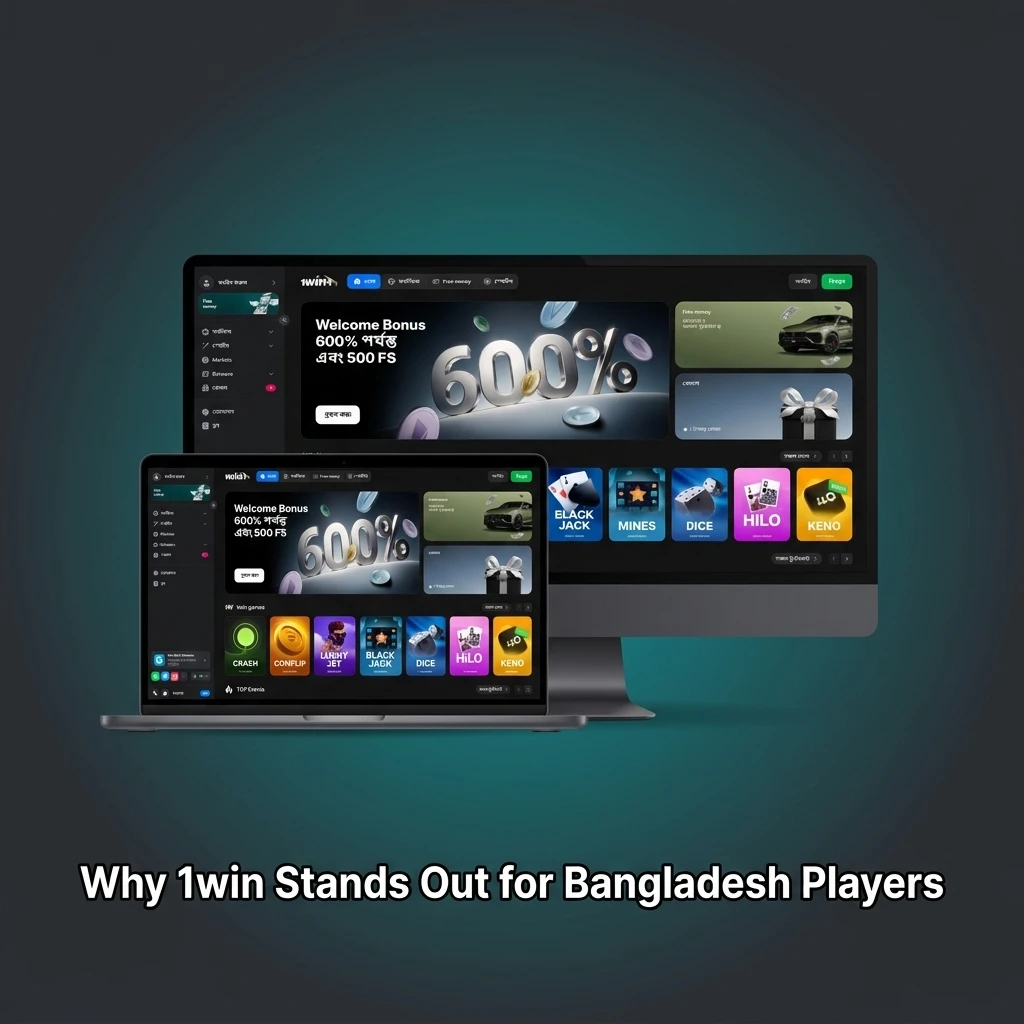 1win Bangladesh platform offering sports betting, casino games, mobile app, SSL security and Curacao licence for local players